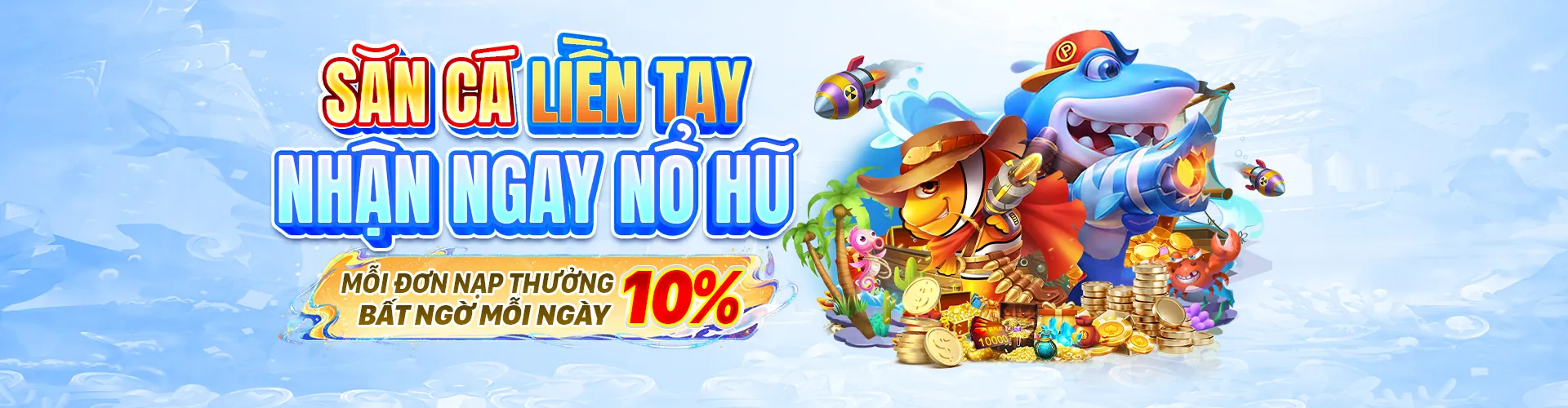 Hình ảnh game bắn cá đổi thưởng sôi động với nhiều loài cá và phần thưởng